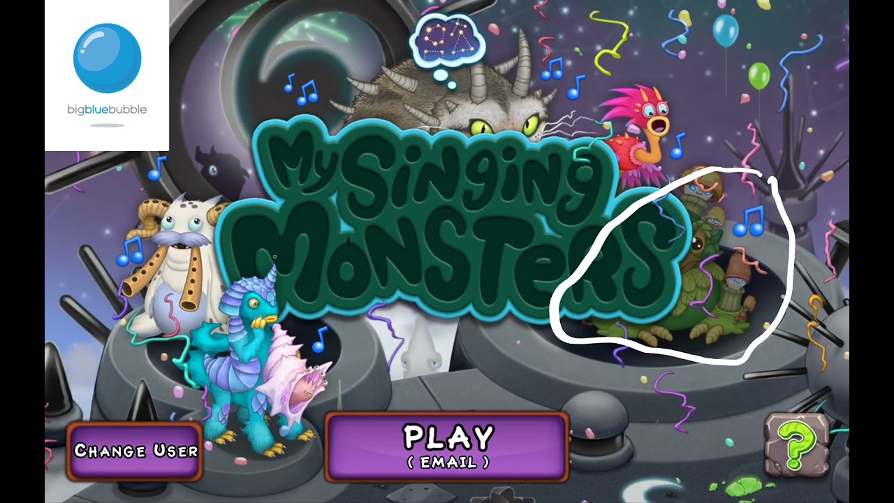 My Singing Monsters Mythical island's opening screen (Splash)