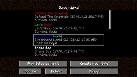 Minecraft: Coloured World Names Tutorial (Doesn