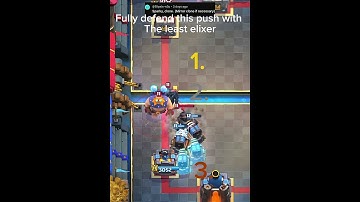 Fully defend this push with the least elexir #clashroyale #gaming #caketraining #clash 