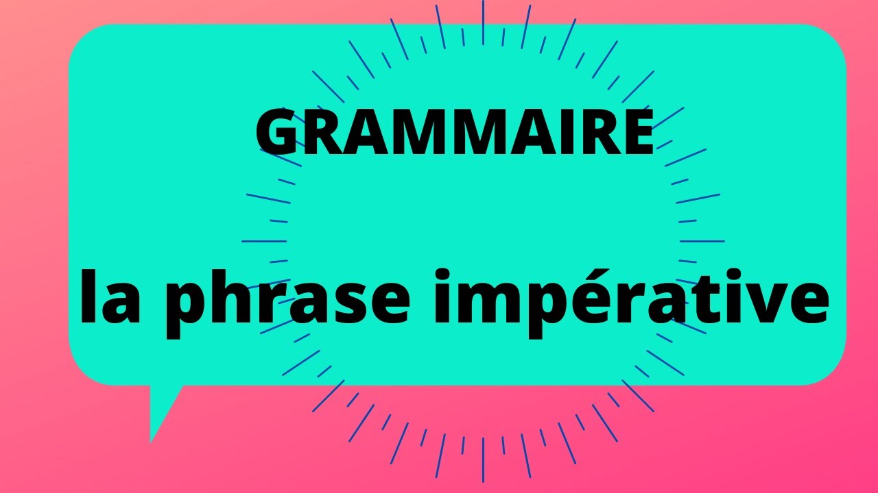 la phrase impérative الجملة الامرية