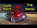 Big turbo toyota supra vs the world   mclaren 720s gtrs boosted mustangs ls 350z  more