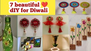 घर में पड़े बेकार चीजों से बनाएं दिवाली के लिए 7 beautiful ❤️ dIY/zero cost dIY for Diwali/dIY idea