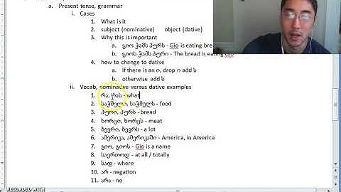 Learn Georgian  - Class 1 Verbs Present Tense 2/4 - Grammar