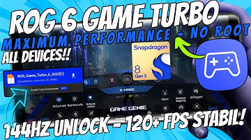 Rog Turbo Booster For Android Game ! Max FPS Fix Lag - No Root