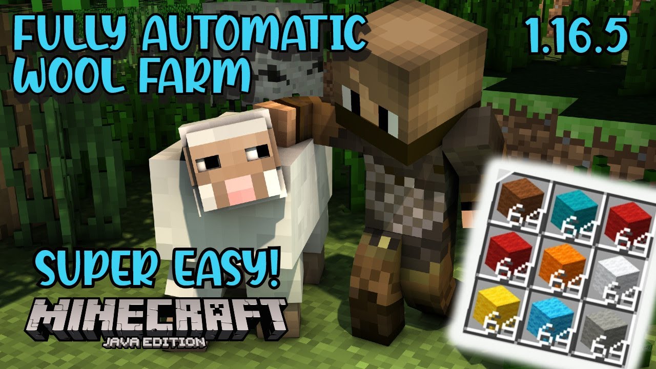 FULLY AUTOMATIC WOOL FARM | Java 1.16.5 | Super Simple Tutorials