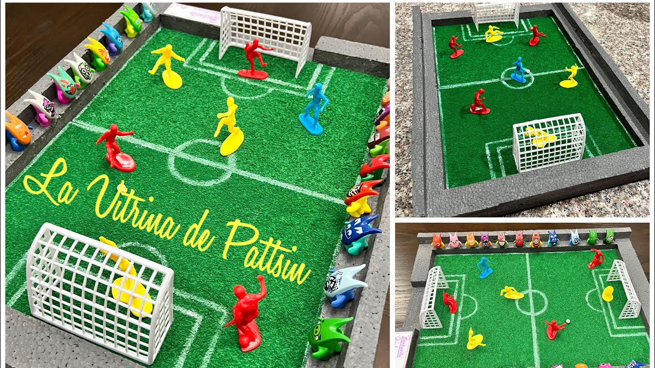 Maqueta de cancha de fútbol fácil, easy soccer field model 