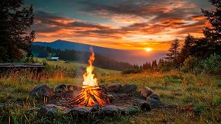 🔥 Evening Campfire in a Beautiful Valley — Cozy Fire & Relaxing Nature Sounds (4K) screenshot 5