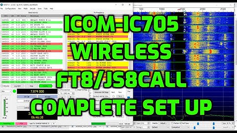 ICOM IC 705  WIRELESS FT8 JS8CALL etc with RS BA1 software