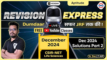 Revision Express #03 | Dec 2023 Solutions Part 2 | General Aptitude | Ajay Namdeo | CSIR Dec 2024 |