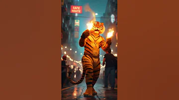 النمر يهيص على أغنية قدامي تلف وتطلع تجري إسلام كابونجا في شكل جديد نمر بيرقص إسلام كابونجا 