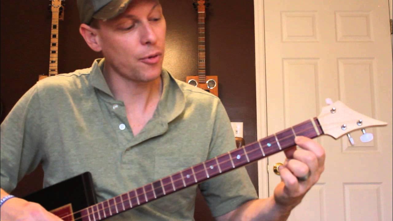 How to Play 3string Cigar Box Guitar in any key YouTube