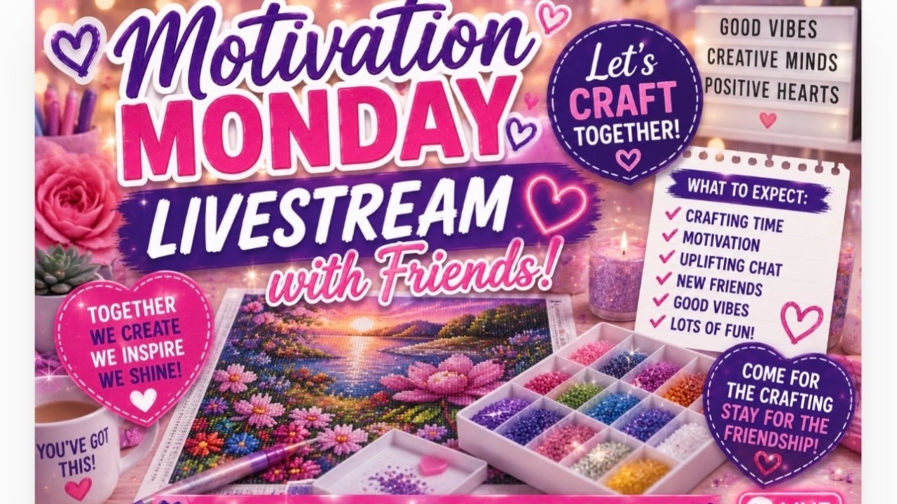 💖 MOTIVATION MONDAY LIVE! 💎 Craft With Friends + Uplifting Chat, Good ...