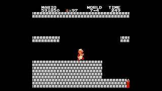 Super Mario Bros.1 (7-4) NES Puzzle Solution Bowser's Castle
