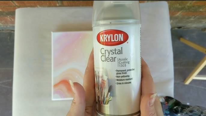 Testing Krylon Triple Thick Crystal Clear Glaze to Seal Acrylic Pour  Paintings 