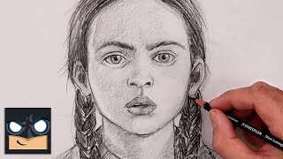 how to draw max mayfield stranger things portrait sketch tutorial