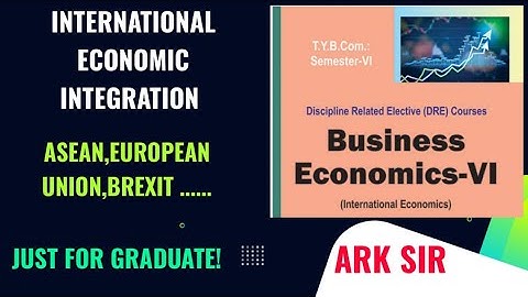 ECONOMIC INTEGRATION/TRADING BLOC TY BCOM SEM 6