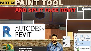 PAINT TOOL AND SPLIT FACE REVIT(PART 68 REVIT FULL SERIES TUTORIAL)