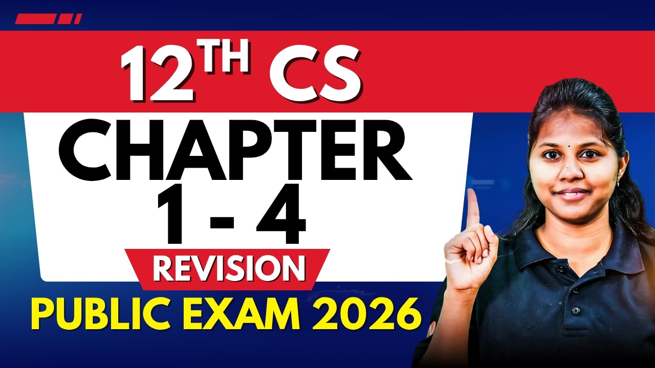 12th CS | Chapter 1 TO 4 REVISION | PUBLIC EXAM 2026 | JANASRUTHI Ma'am