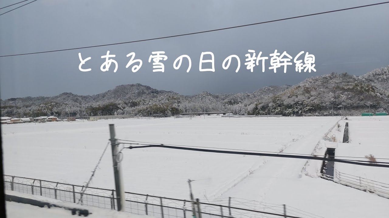 この日は新幹線が減速運転して雪景色が綺麗でした⛄