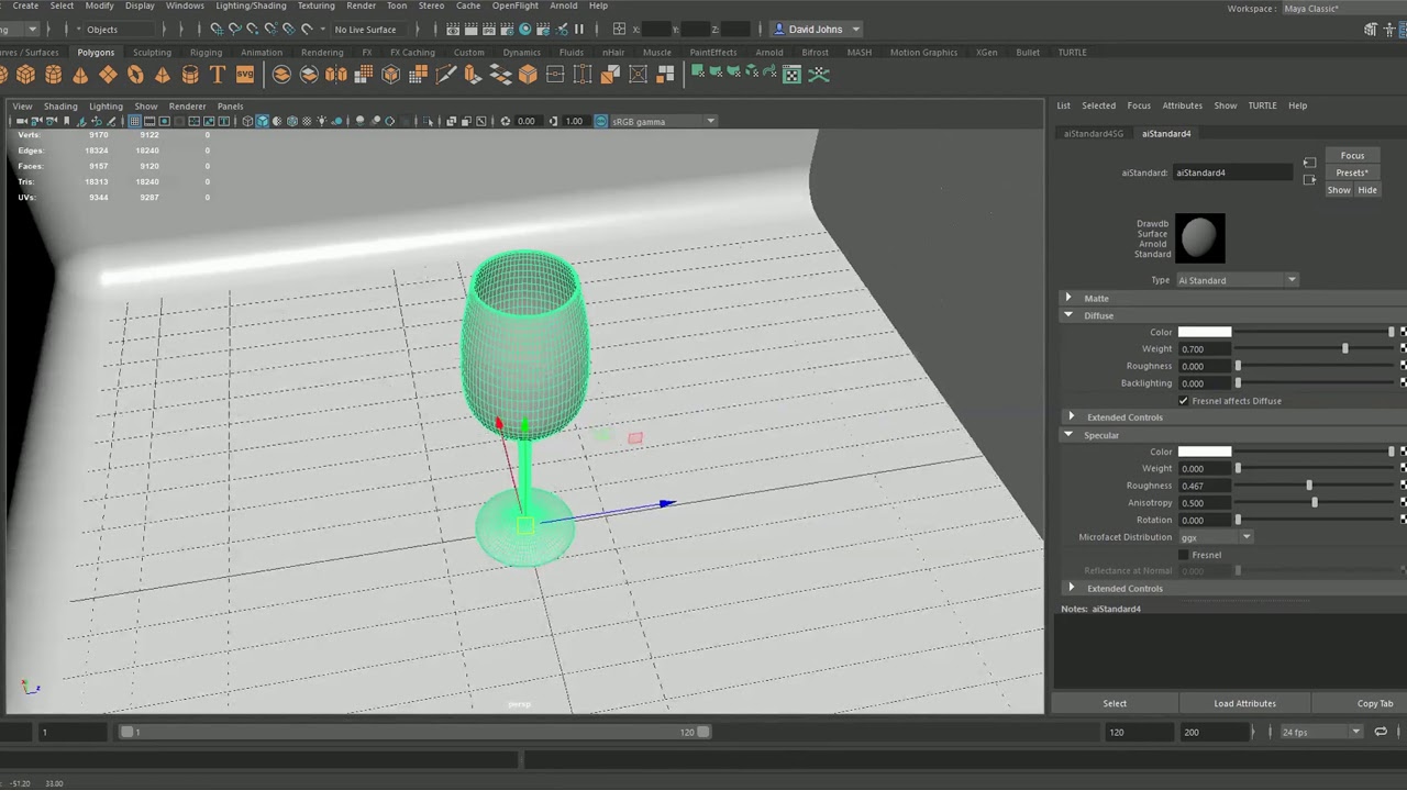 Autodesk Maya 2017 Tutorial: Texturing and Lighting a Wineglass - YouTube