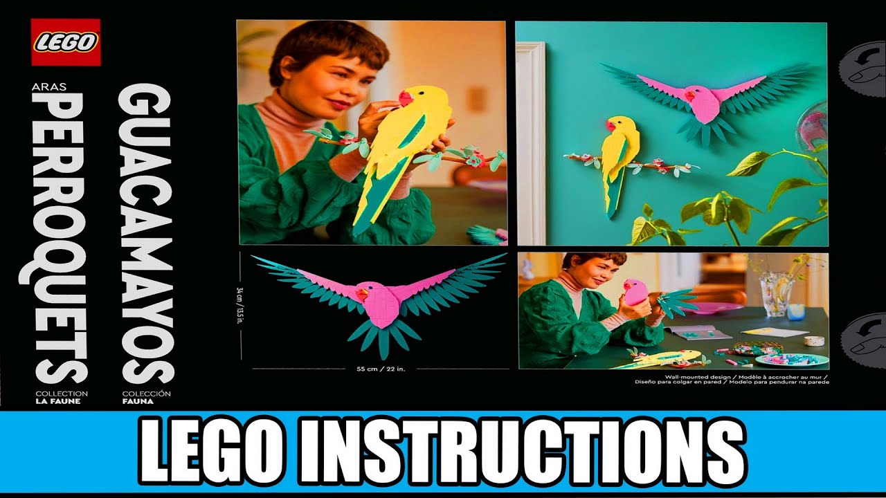 Art - The Fauna Collection - Macaw Parrots LEGO instructions