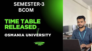 TIME-TABLE RELEASED || SEMESTER-3|| BCOM COMPUTER APPLICATION || OSMANIA UNIVERSITY || NOV-2025|| 