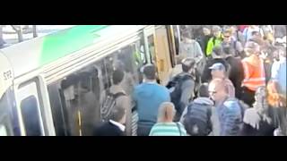 Train rescue: Commuters Push Train Off Trapped Passenger in Australia