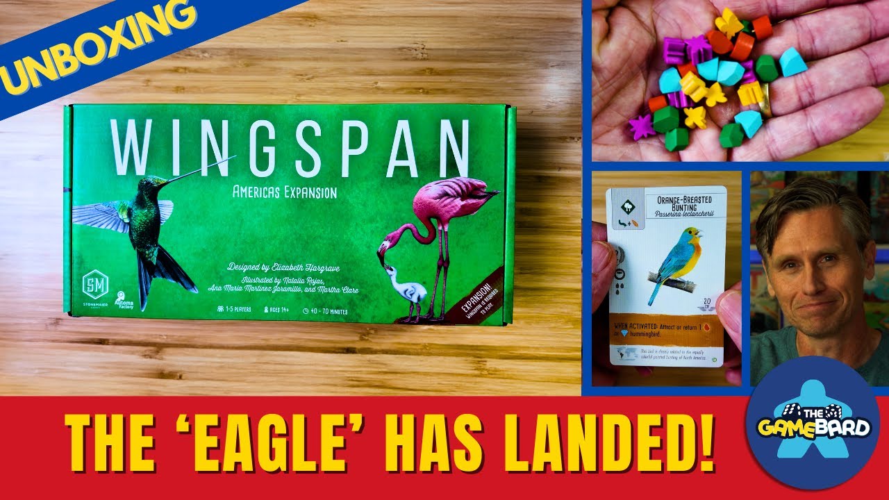 Wingspan Americas Expansion Unboxing: Hummingbirds, Boards, and New Bits!