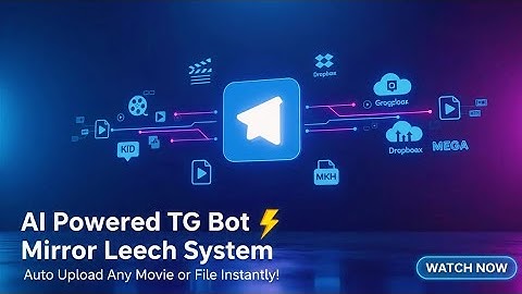 AI Powered Telegram Mirror Leech Bot 🚀 | Upload Any Link, File, or Movie to Telegram & Cloud ☁️