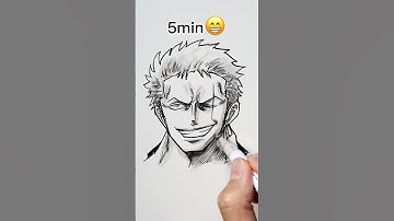 How to Draw ZORO in 30Sec,1,3,5,10Min,1Hr #onepiece