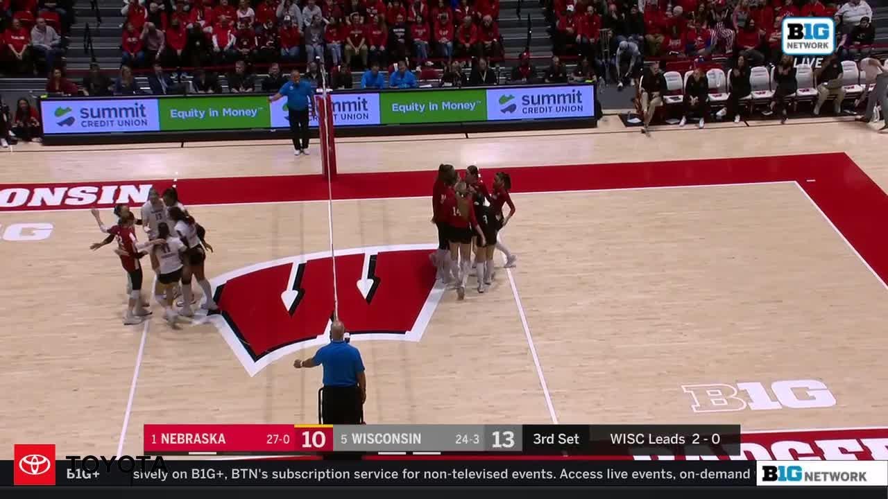Nebraska Highlights at Wisconsin Nebraska Volleyball YouTube