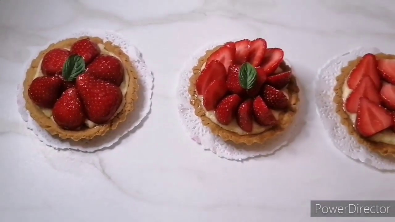 Tartelettes à la fraise de A à Z , pâte sablée , crème pâtissière , nappage neutre