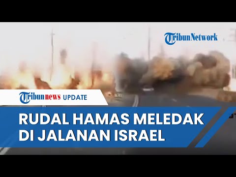 Detik Detik Mencekam Rudal Hamas Meledak Di Jalan Raya Dekat Ashdod Israel Selatan Kena Mobil Sipil 