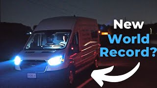 How far can you drive a Ford ETransit on ONE charge?  New World Record!!!!