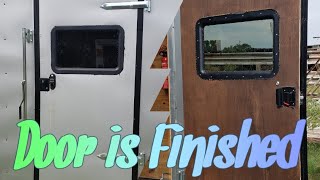 Installing RV Latch and Window to Cargo Trailer Conversion Final..Part 2