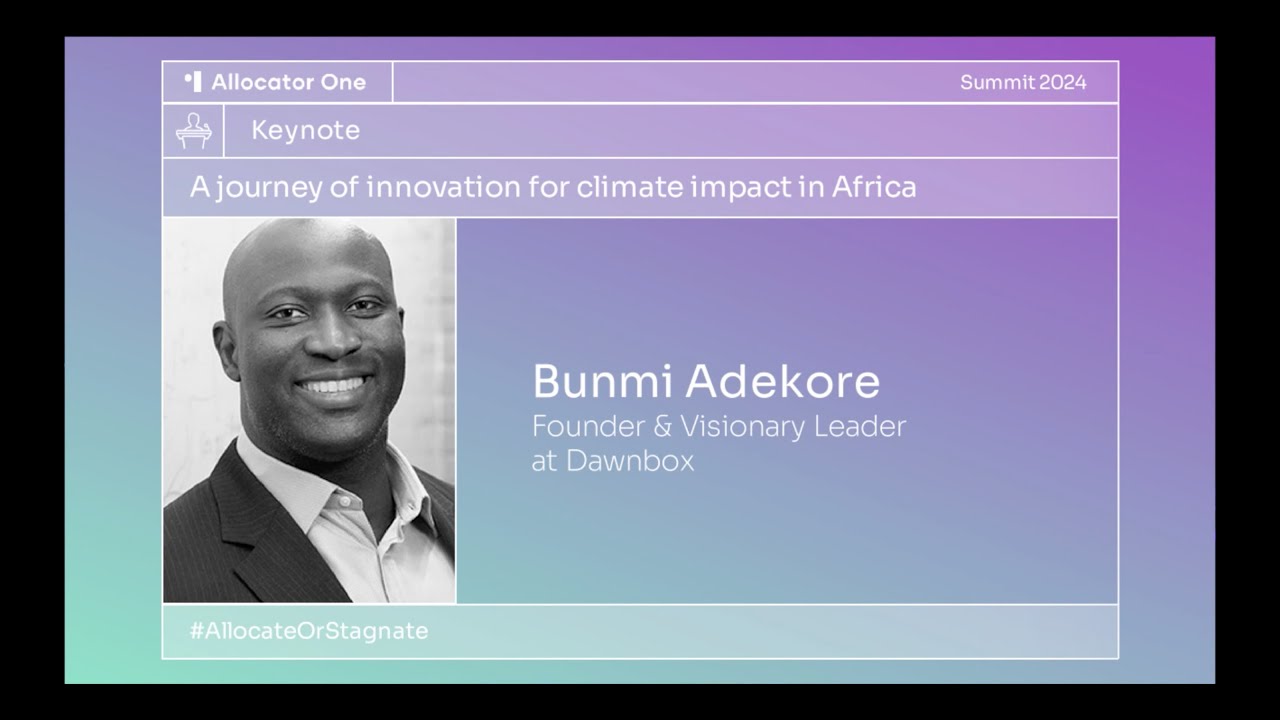Bunmi Adekore - A journey of innovation for climate impact in Africa  (A1 Summit '24)