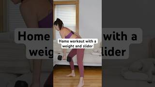 Low impact workout with a weight and slider #homeworkout #lowimpactworkouts