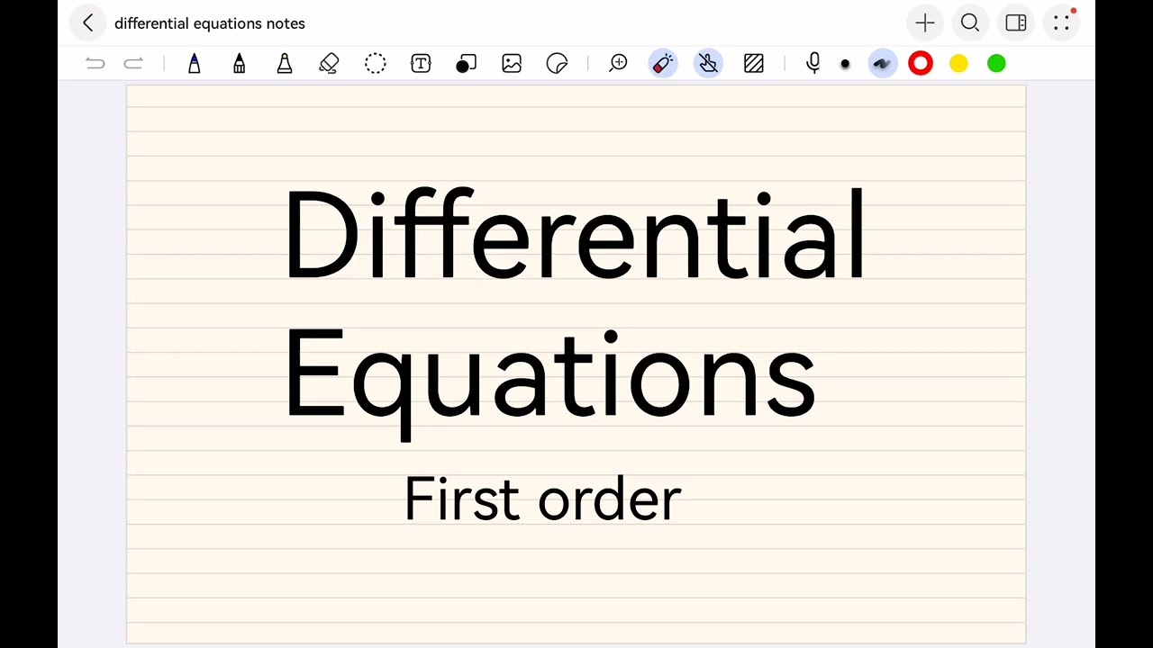 Differential Equations -2 Separation of variables |  المعادلات التفاضلية 2 -فصل المتغيرات