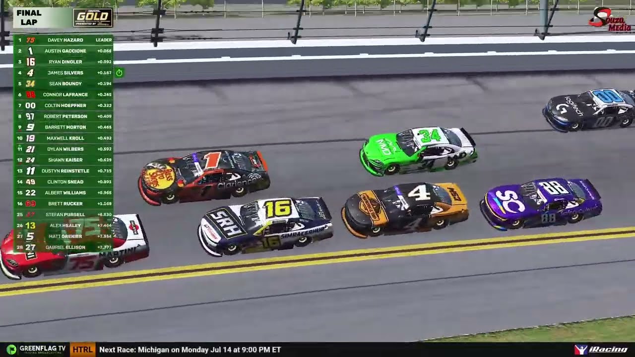 League Spotlight -- Davey Hazard clinches Maiden OMSRL Win In 3-Wide Photo Finish