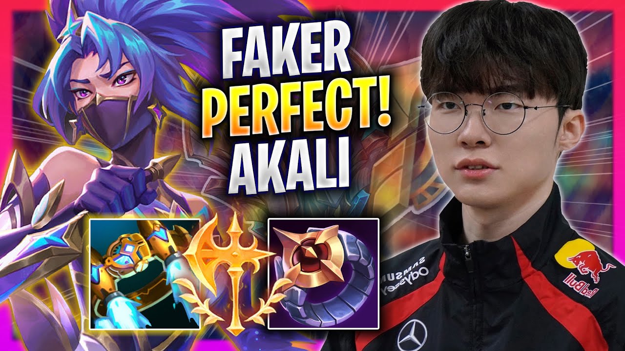 FAKER PERFECT GAME WITH AKALI! - T1 Faker Plays Akali MID vs Katarina ...