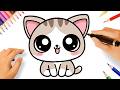 HOW TO DRAW A CUTE CAT EASY STEP BY STEP ????????