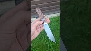 Нож ручной работы , бритвенная заточка.Ножны из кожи #топ #edc #узбекскийнож