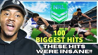 American reacts to 100 Biggest NRL Hits EVER | Rugby League