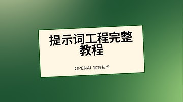 AI平权之路-Lesson 2: OpenAI 提示工程 (Prompt Engineering)