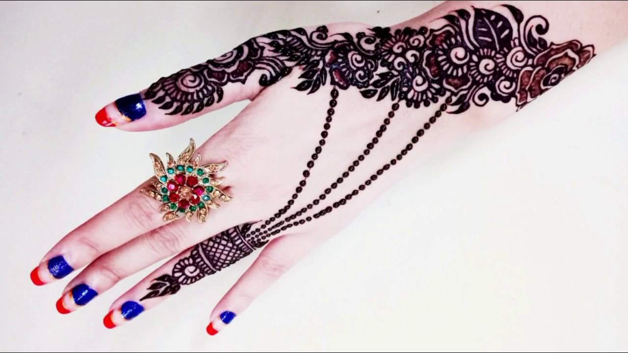 Floral embellishment Henna Design💐||Dussehra Special|| By HennArchy ...