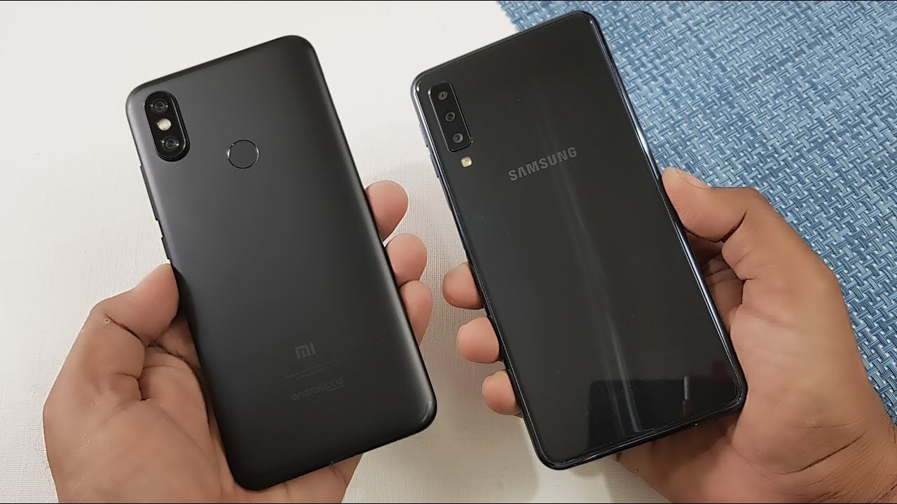 Samsung A7 (2018) vs Mi A2 Speed Test & Camera Comparison ! - YouTube