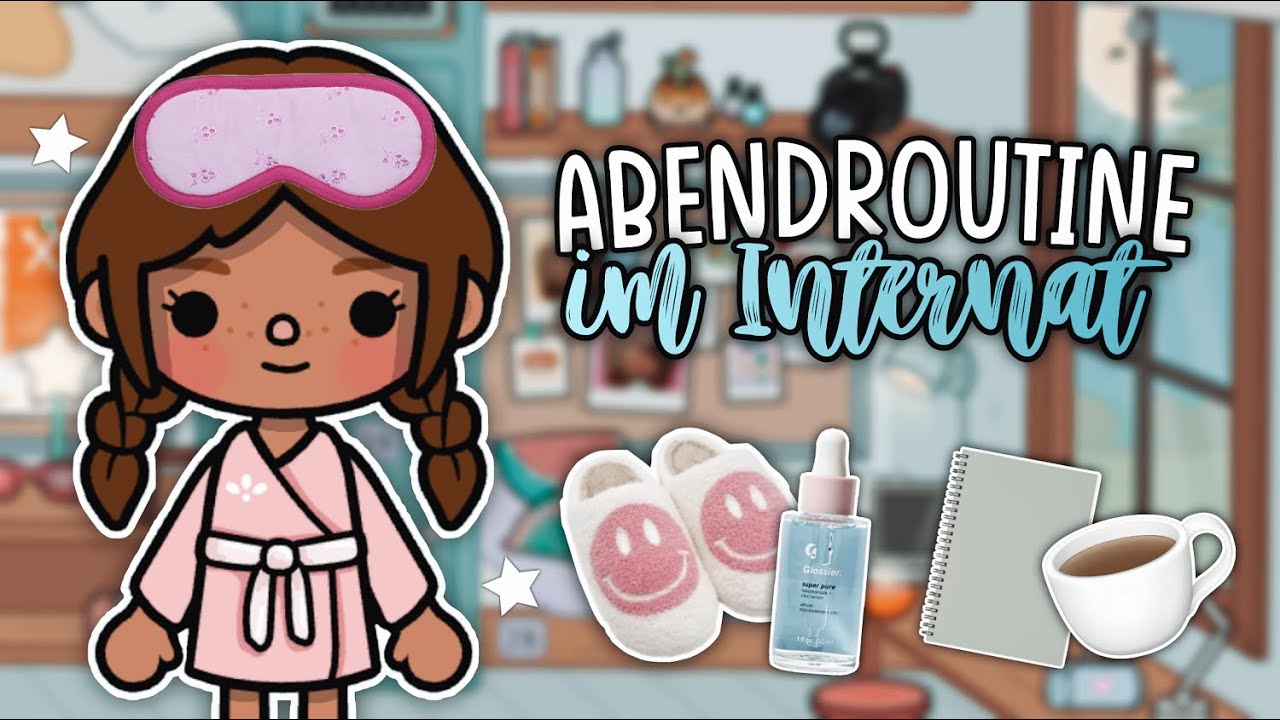 ABENDROUTINE IM INTERNAT 😴🏡 | AESTHETIC ROUTINE/GESCHICHTE | TOCA BOCA STORY DEUTSCH