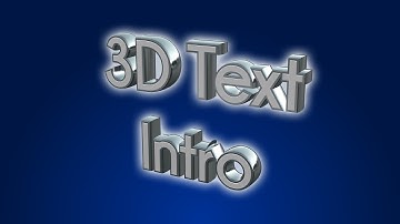3D Extruded Text Intro | After Effects Tutorial