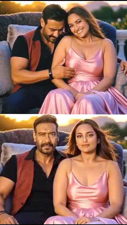 Ajay Devgan & Sonakshi Sinha Romantic 😍 Moments, Ai #ajaydevgan #sonakshi #shorts #viralvideo