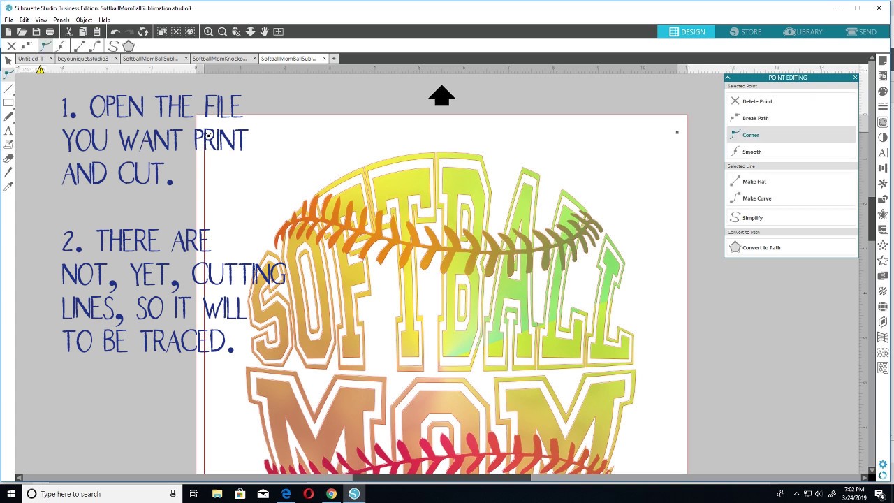 Larger Print Cut w Cricut Silhouette Studio Business Designer Edition